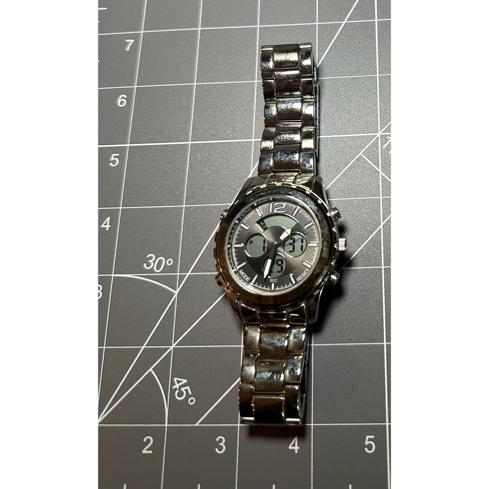 Men's Silver Watch, Japan MOVT Stainless Steel SR626SW NEW BATTERIES 11/23/25